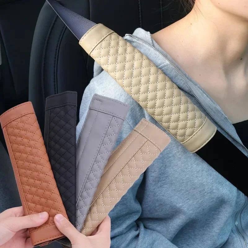 

1pcs Universal Car Safety Belt Cover Leather Seat Belt Cover Shoulder Strap Covers Car Shoulder Protector Pad Auto Accessories