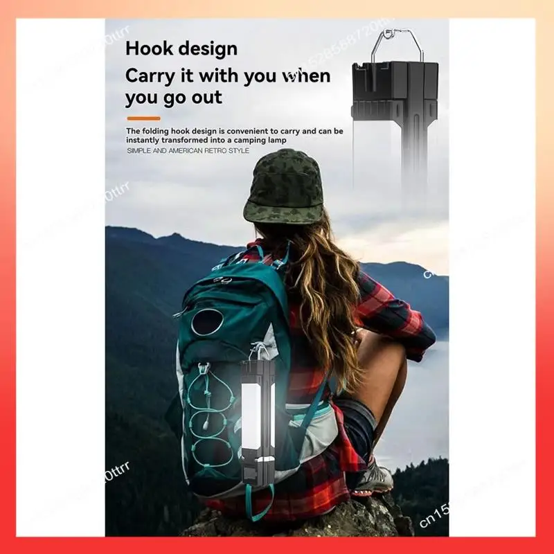 ABNR 3000MAH USB مصباح يدوي قابل لإعادة الشحن التخييم ضوء العمل ضوء المحمولة قابل للتعديل إصلاح ضوء تحذير ضوء العمل