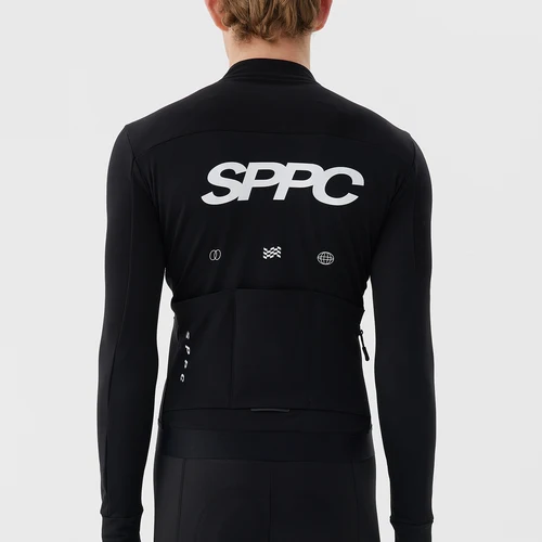 Imagen 2 del producto SPEXCEL 26 0 grados chaqueta térmica de lana para ciclismo de invierno abrigo de ciclismo de tela térmica frontal y transpirable a prueba de viento