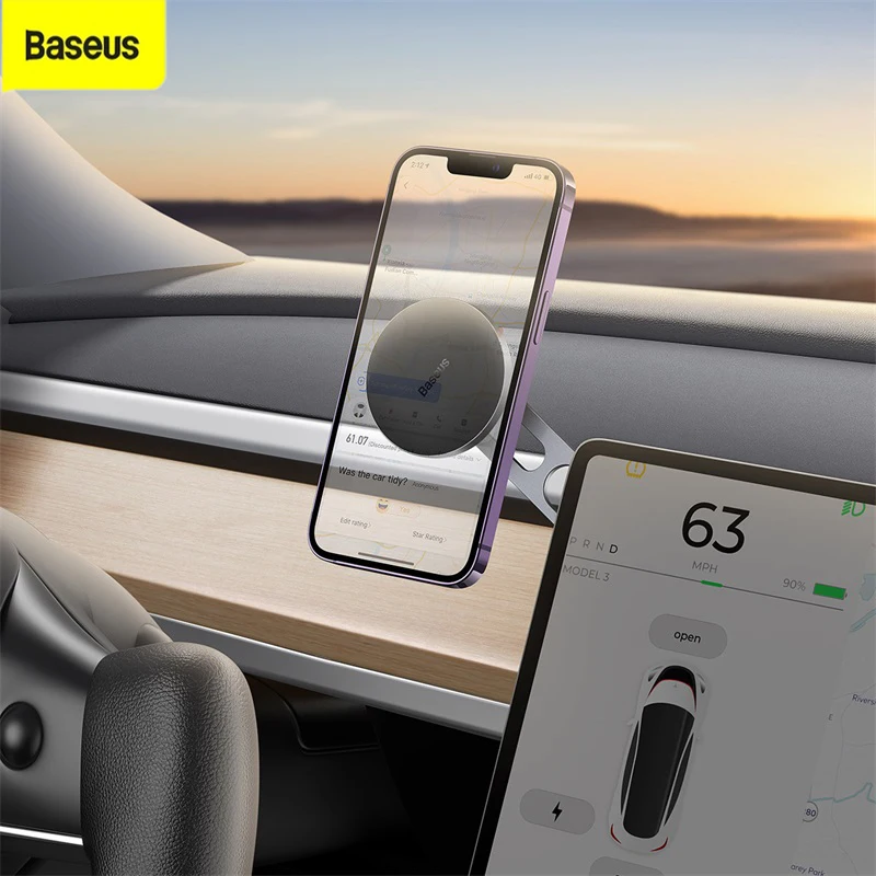 Baseus Magnetic Holder Car Phone Holder Stand Foldable Telephone Support Mount For iphone 12 13 14 Pro Max