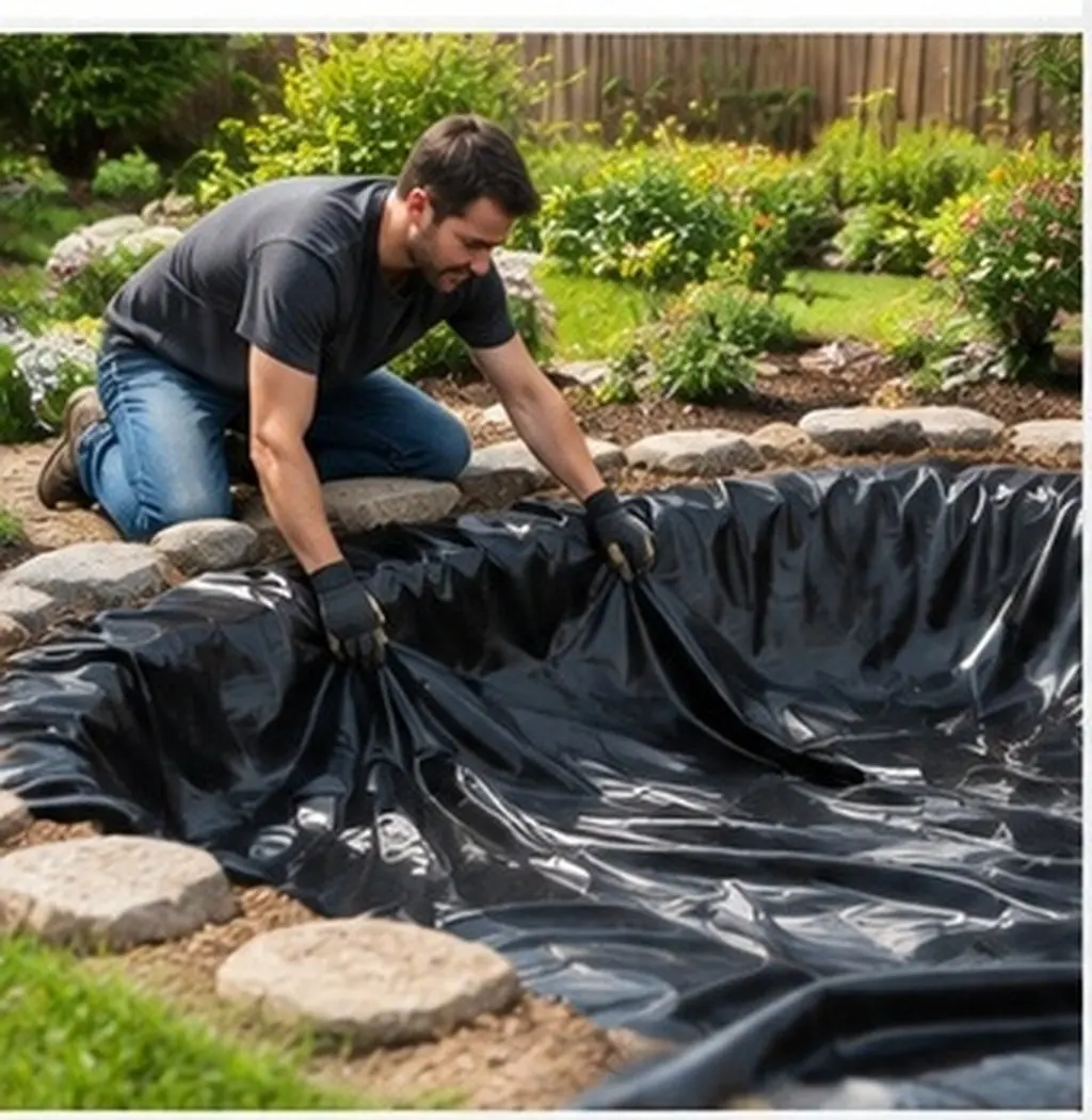 Large Cuttable Pond Liner Waterproof Fishpond Liner Anti-Seepage Membrane Fishing Breeding Pond Pad Accessory Fishpond Pad