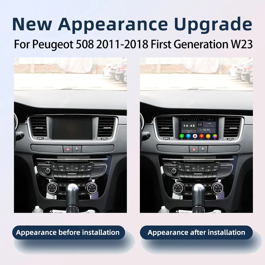 Android Car Radio Player For Peugeot 508 2011‑2018 First Generation W23 Wireless CarPlay Android Auto GPS DSP Stereo SWC FM RDS