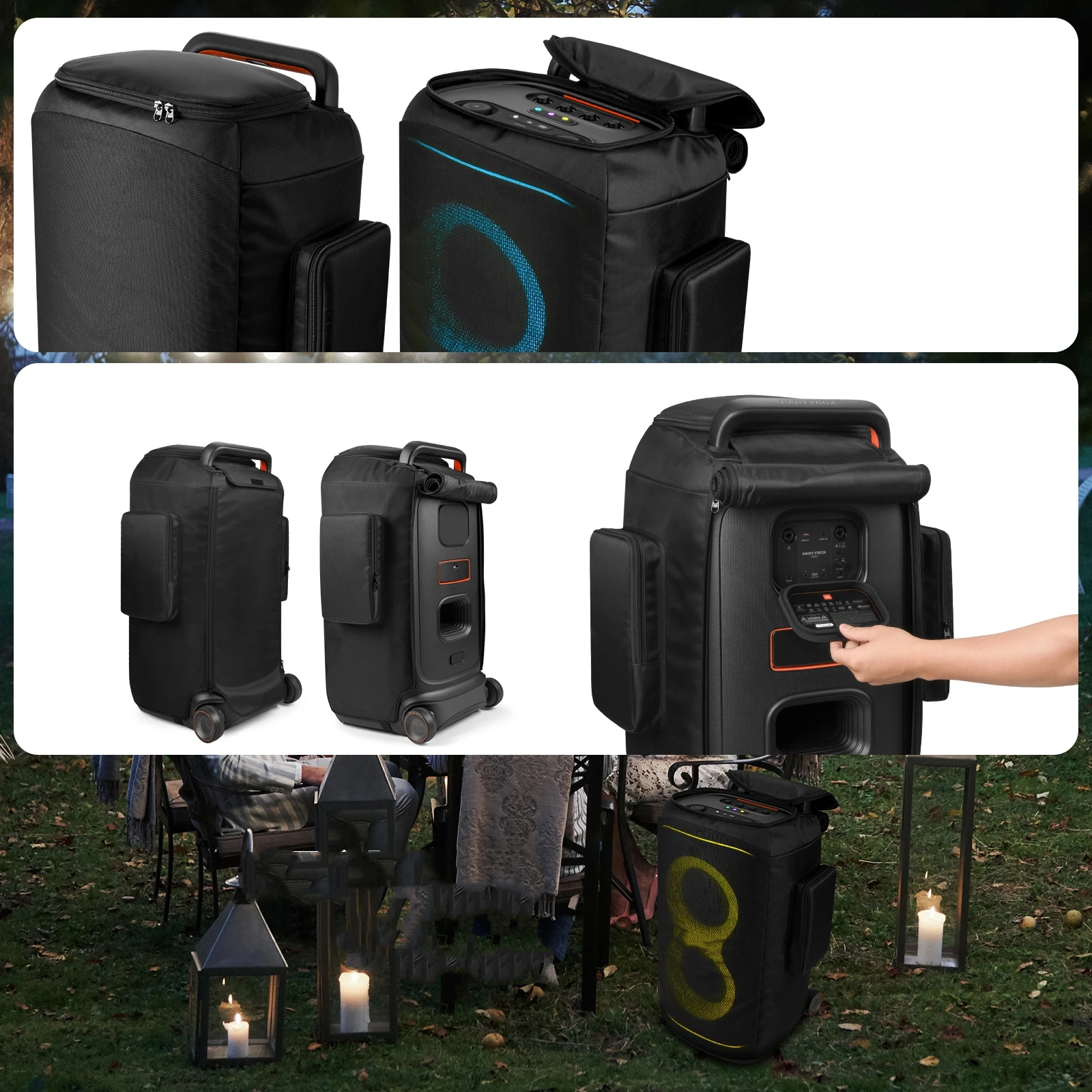 

Speaker Case for JBL PartyBox 520,Portable Speaker Dust Cover Storage Bag Fit for JBL PartyBox 520 for Outdoor Travel,Cover Only