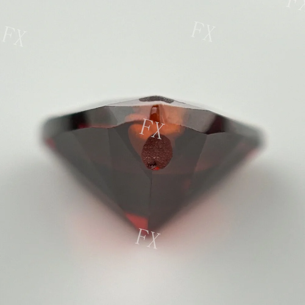 Cubic Zirconia Stone Single Hole Trillion Shape Garnet Brilliant Cut Loose CZ Stones Synthetic Gems Beads 5x5~12x12mm AAAAA