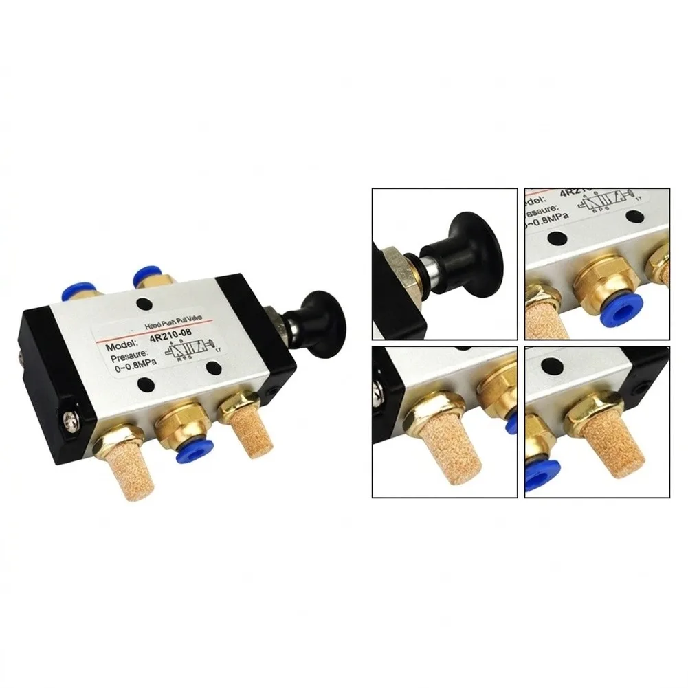 4R210-08 Air Control Valve 5/2 Way with BSPT G1/4 Inlet Outlet and /8 Ports Designed for Standard Pneumatic Systems
