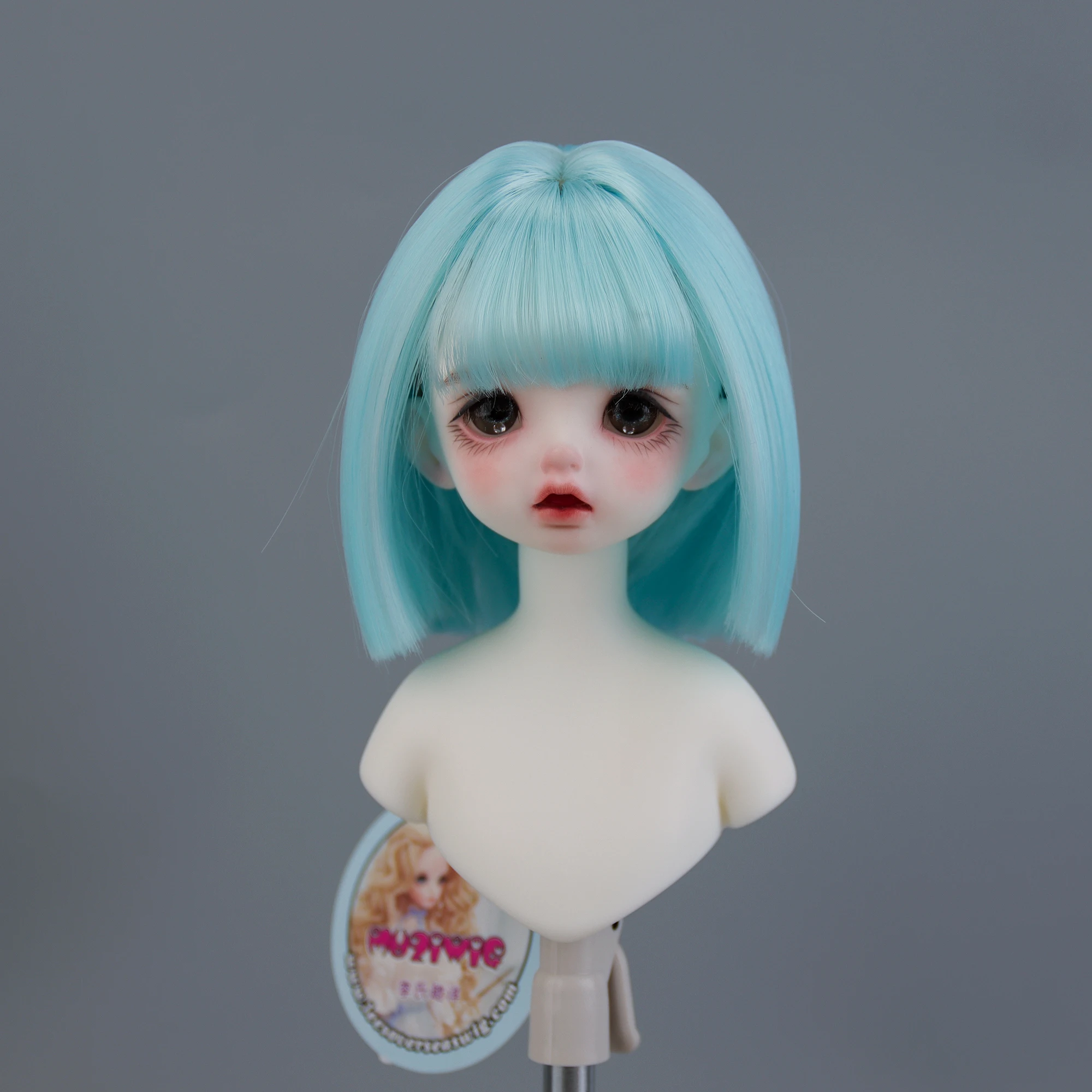 

New 1/6 BJD Wigs Bobo Style With Bangs Soft Fiber Tress For SD MSD Doll Accessories 6-7 Inch Doll Hair Wigs