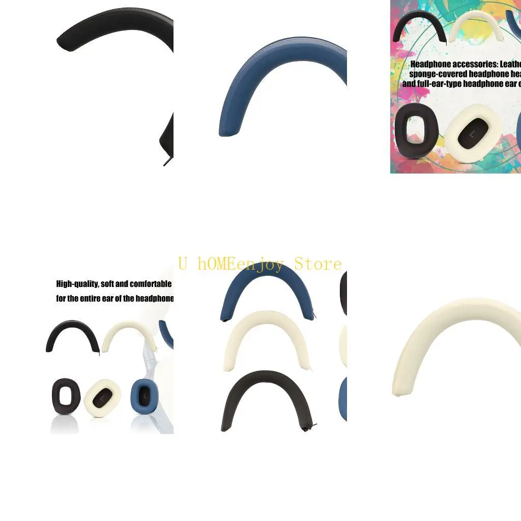 

B0KF Replacement Silicone Headbands Cushions for S3 Headsets Earpads Ear Pad Sponges Cushions