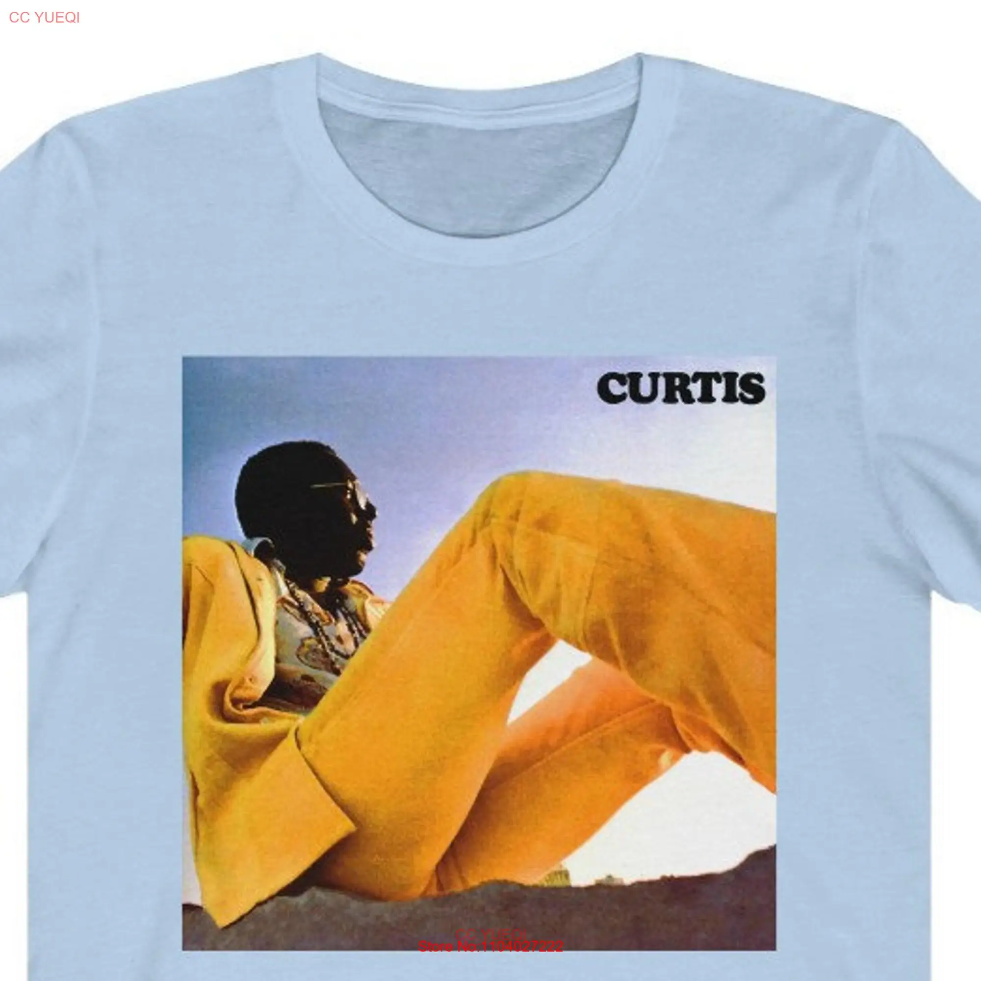 Retro T Shirt Curtis Mayfield Soul Funk RnB Print Vintage Black History Afro American Artist Band long or short sleeves