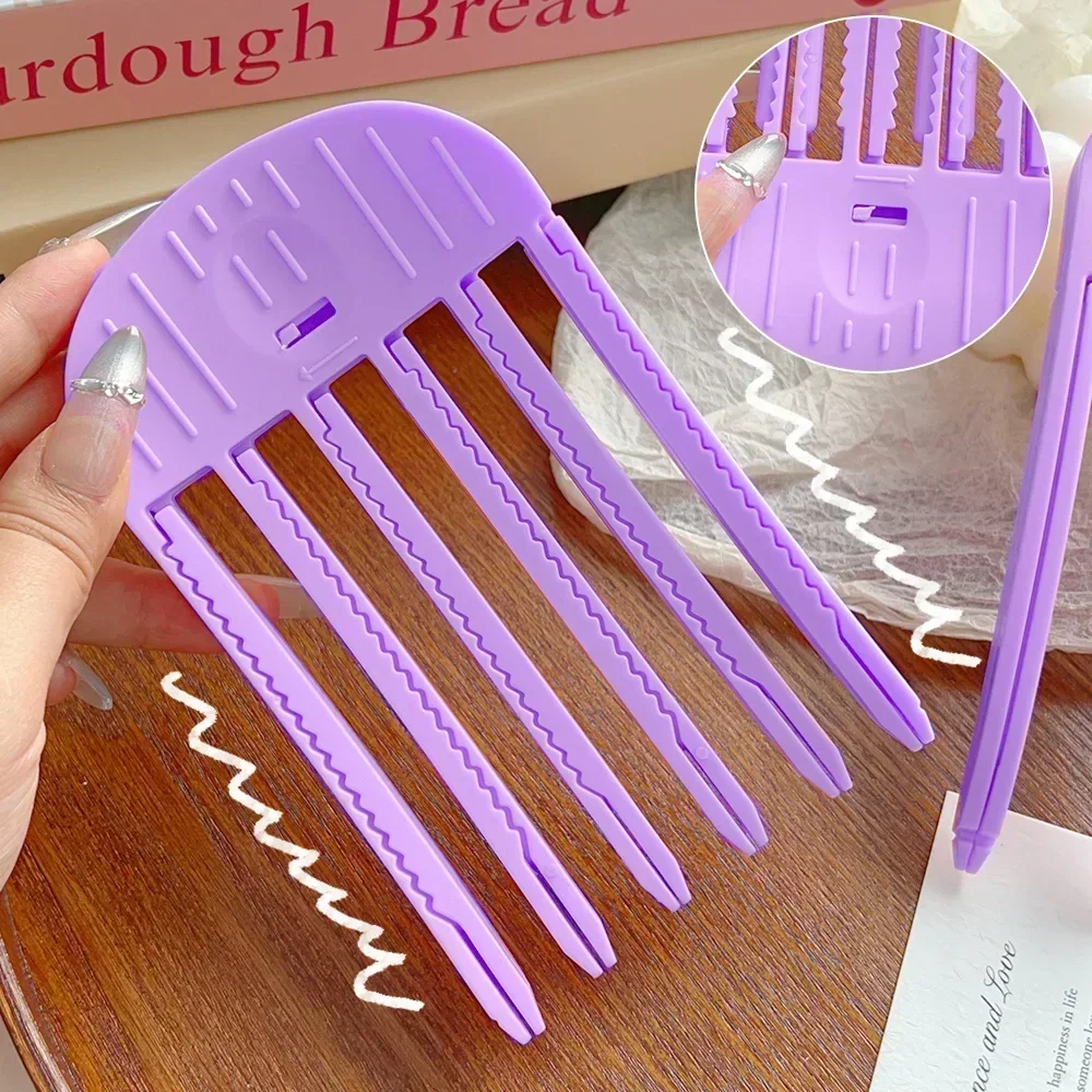 3/6Teeth Fluffy Hair Roots Clips Comb Lazy Hair Top Styling Curling Barrel Portable Korean Hairs Clip Volume Wind Sculpting Comb image 6