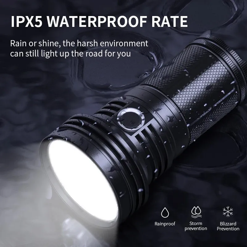 อลูมิเนียมอัลลอยด์ไฟฉายกันน้ํา 45000 Lumens 8 * P70 โคมไฟลูกปัดไวน์ Appraisal Light เด็กล็อคความปลอดภัย