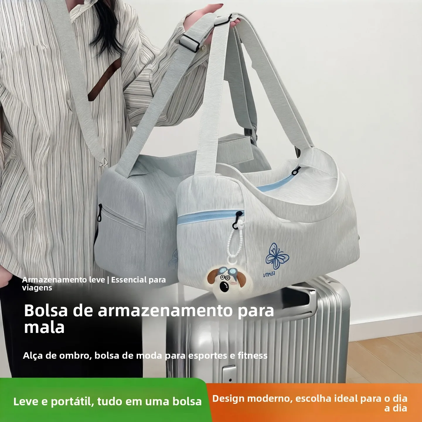 軽量トラベルトートバッグフィットネスクロスボディ荷物収納バッグファッショナブルなバタフライノットシングルショルダーバッグ若者向け