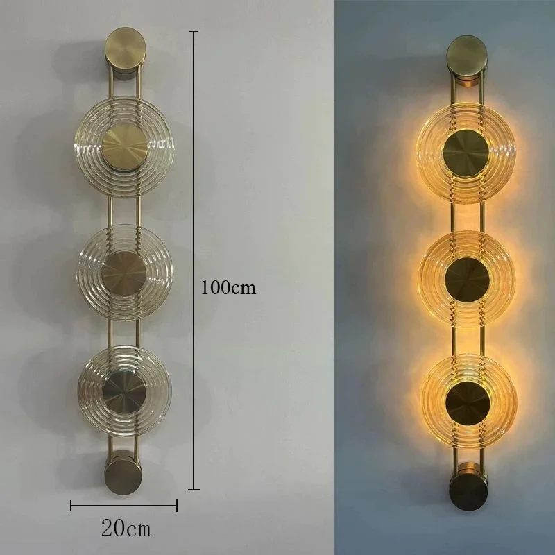 

SANDYHA Nordic Wall Lamp LED Night Light Bedroom Bedside Living Room Study Decor High End Long Style Background Lighting Fixture