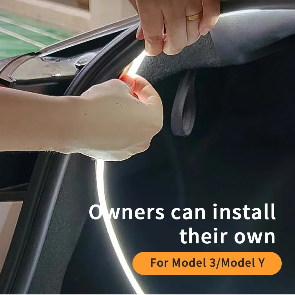 Car Tailgate LED Strip Light Kit RGB 12V APP Control Waterproof for Tesla Model 3 Model Y Rear Trunk Ambient Interior Lighting