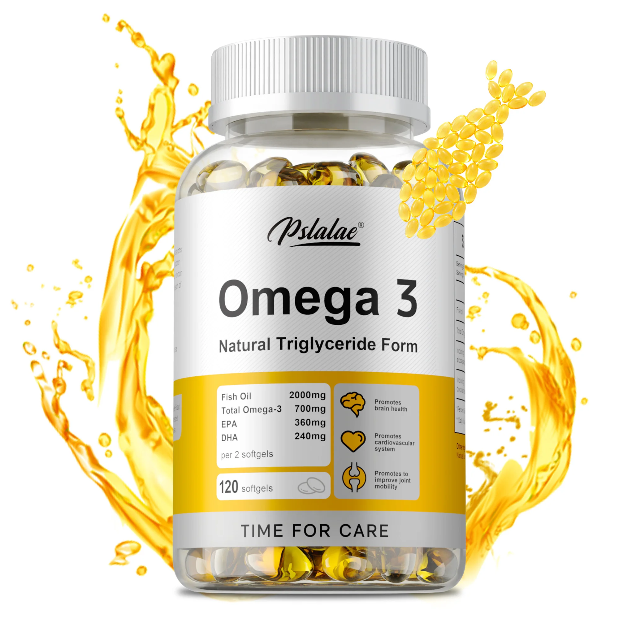 

OMEGA-3 - Nutrient Absorption, Promotes Brain, Heart and Joint Health, Support Nervous System, Joint Flexibility, Improve Memory