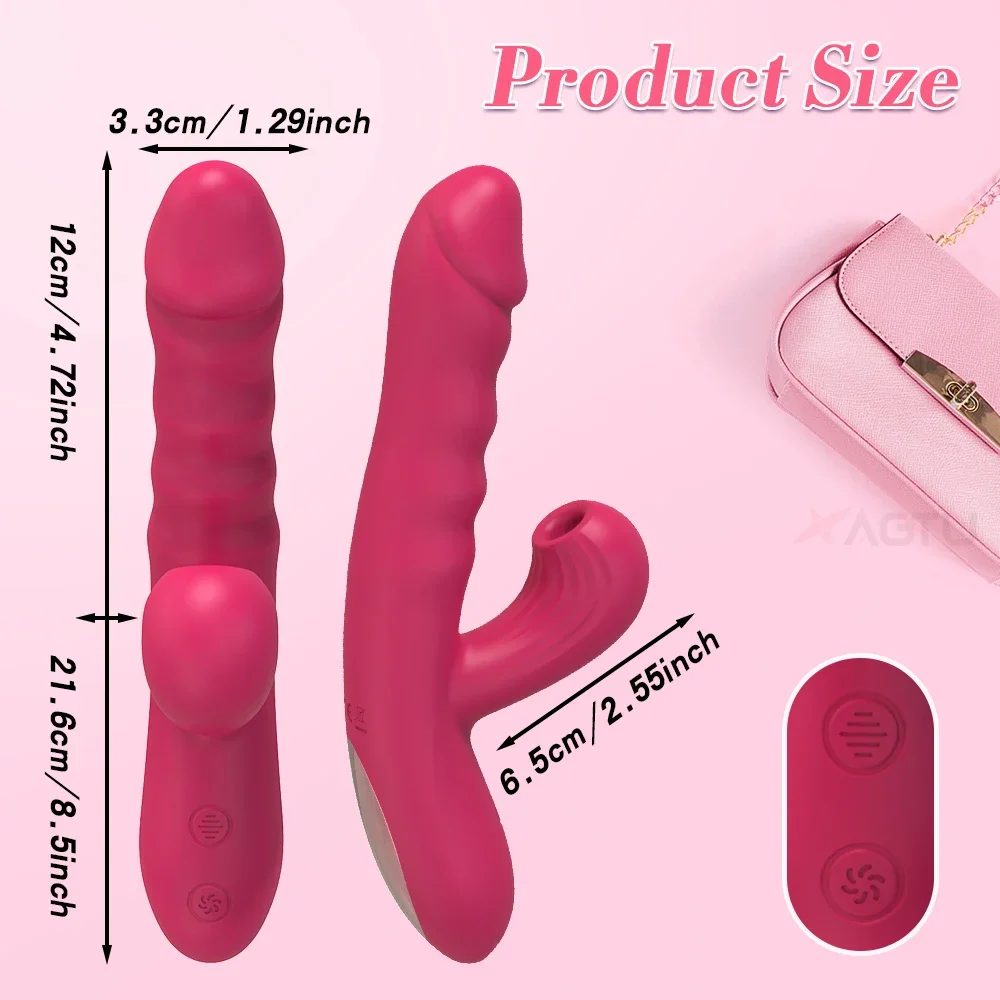 Powerful Thrusting Sucking Vibrator for Women Sucker Clitoris Stimulator G Spot Dildo Massager Sex Toys for Adult Goods Female