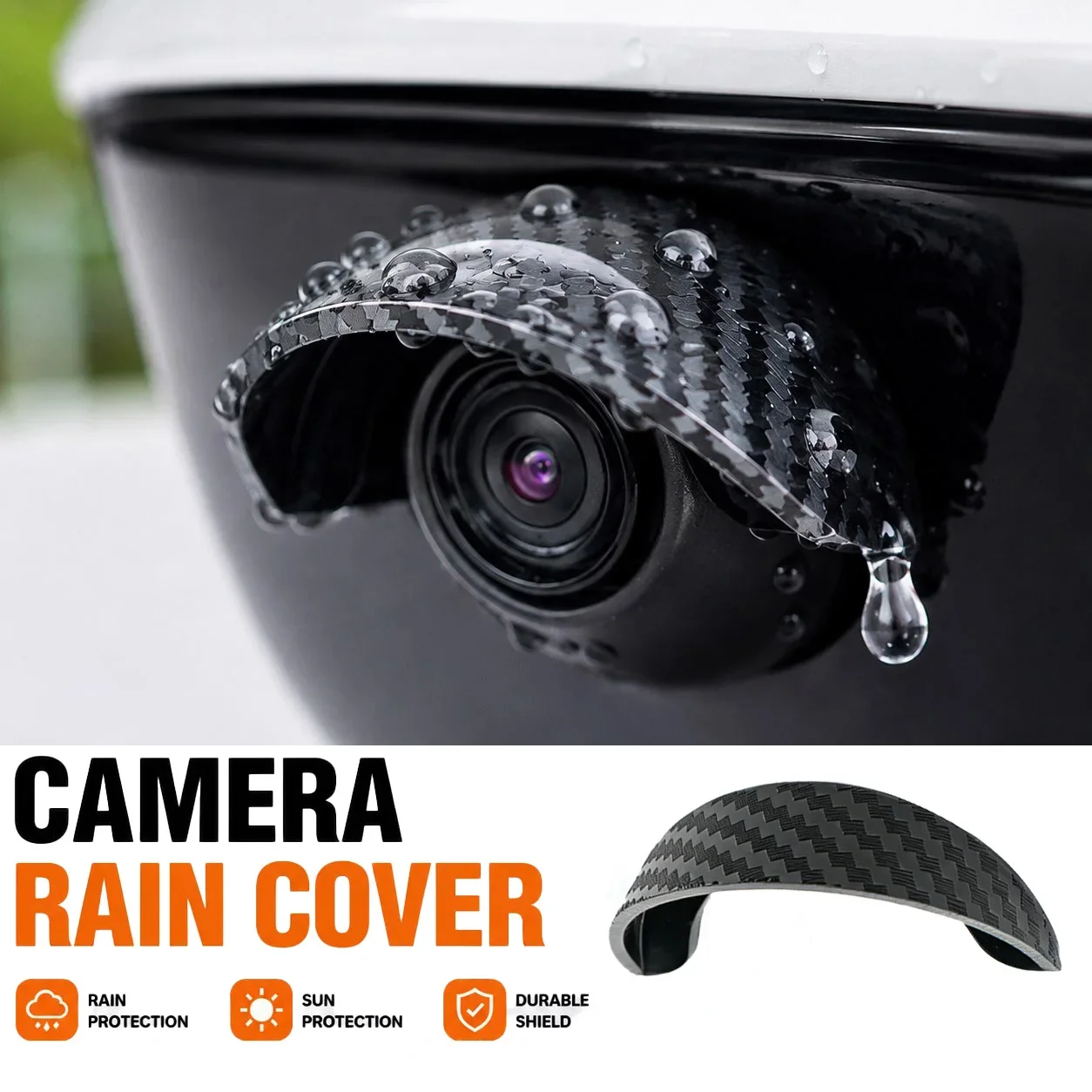 Car Backup Camera Lens Protector Universal Waterproof Anti Scratch 360 Panoramic Rear View Camera Cover Car Exterior Accessories