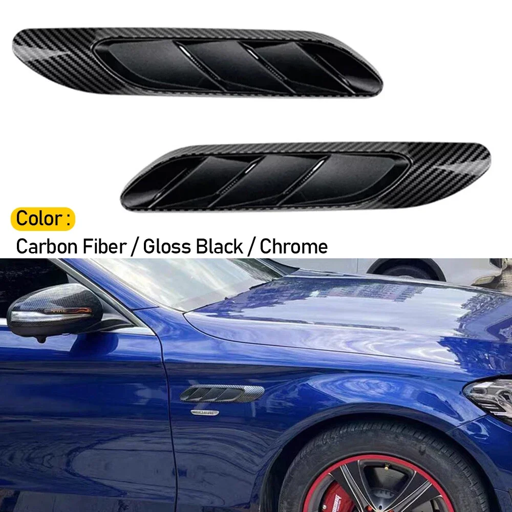 

Для Mercedes-Benz C-Class W206 C200 C260 AMG C63 2022-2025 Автомобильная боковая крышка вентиляционного отверстия, накладка на крыло, наклейка, крышка потокового канала