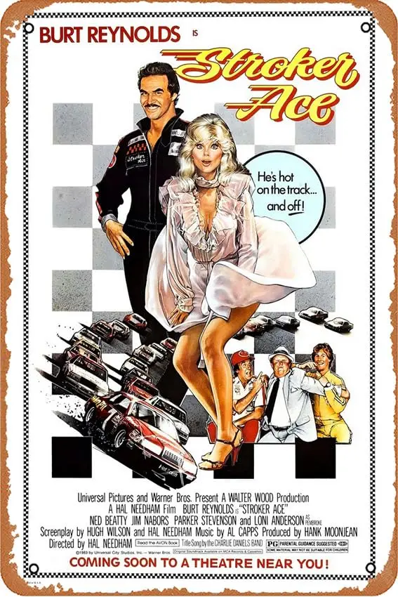 Stroker Ace - Vintage Movie Poster Home Wall Art Decoration Retro Metal Tin Sign 8x12 inch