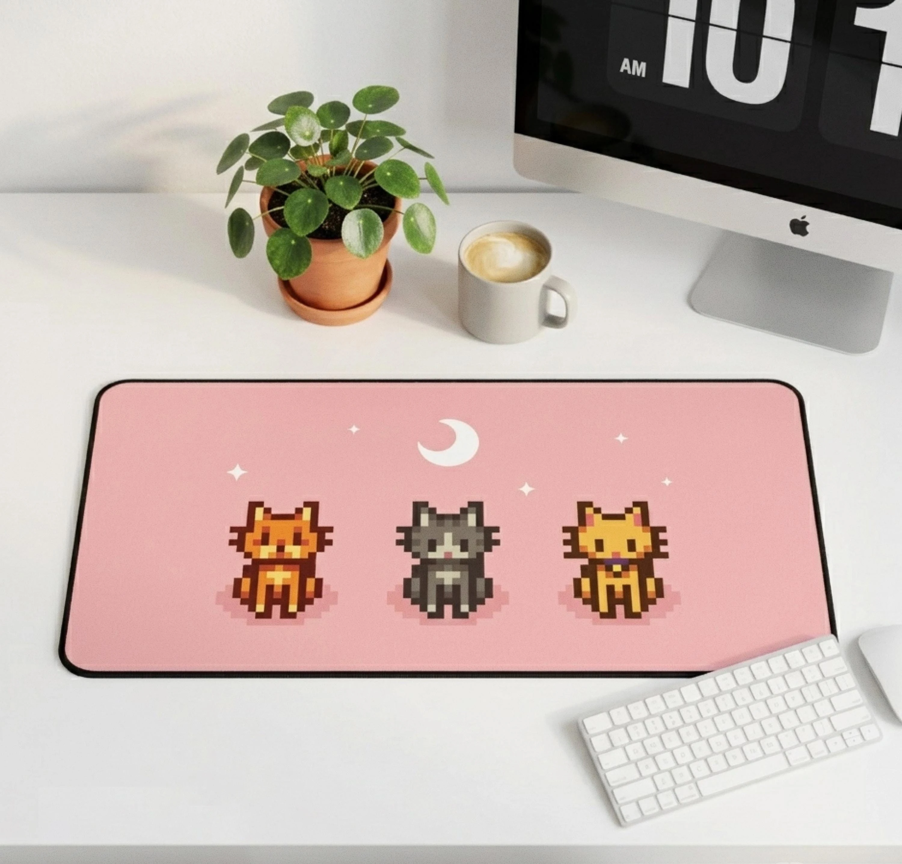 Stardew Valley Cat Desk Mat Mousepad Mouse Office Mouse Pad Desk Mats Decor Laptop Accessories Non Slip Gaming Carpet Playmat