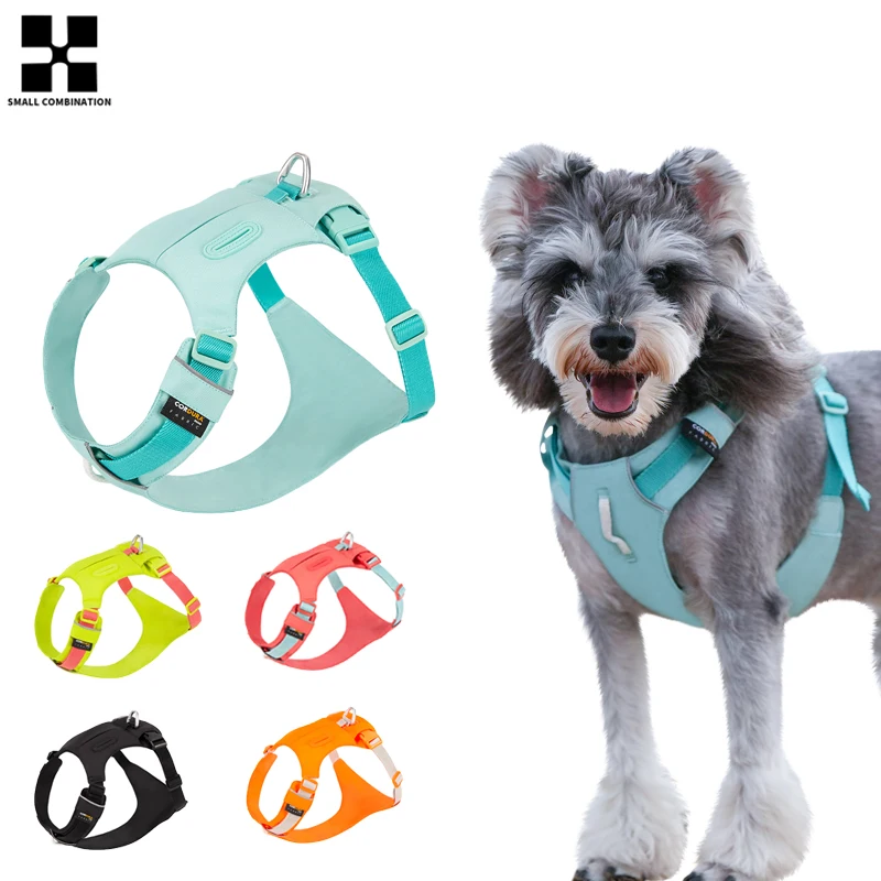 Pet Harness No Pull Nylon Reflective Dog accessories Adjustable Comfortable Control Training Walking  Dog Harness With Pouches