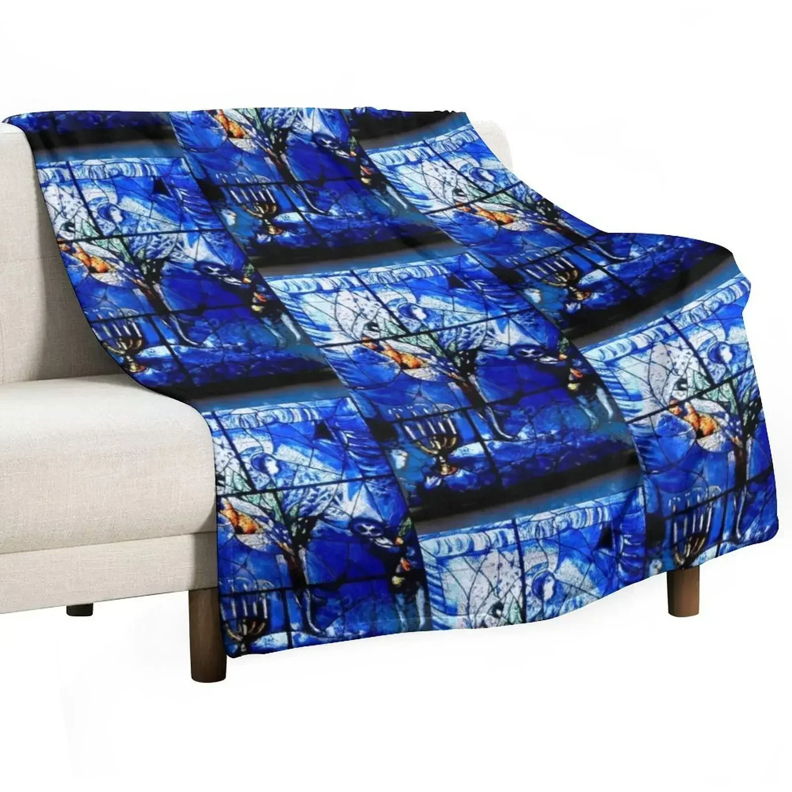Marc Chagall glass panel Throw Blanket Soft Home Decor Blanket for Couch Bedroom