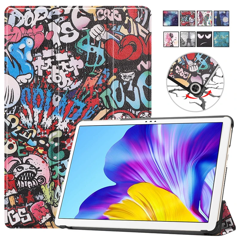 For Honor Pad X8 Case 10.1 inch Fashion Paint Leather Hard Tablet Case For Funda Honor Pad X 8 Cover For Honor Pad X8 Lite Case