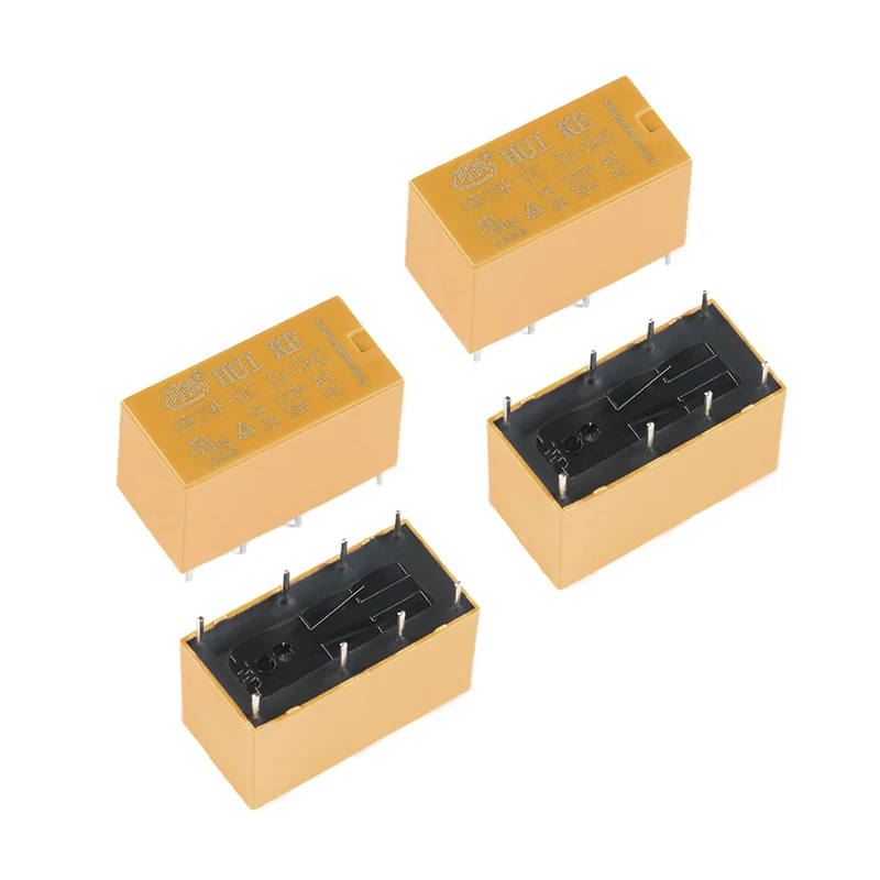 5Pcs/1pc HK19F Mini Power Relay DC3V-SHG DC5V-SHG DC9V-SHG DC12V-SHG DC24V-SHG DC 3V 5V 9V 12V 24V 2A 8Pin 2NO 2NC DPDT Rele