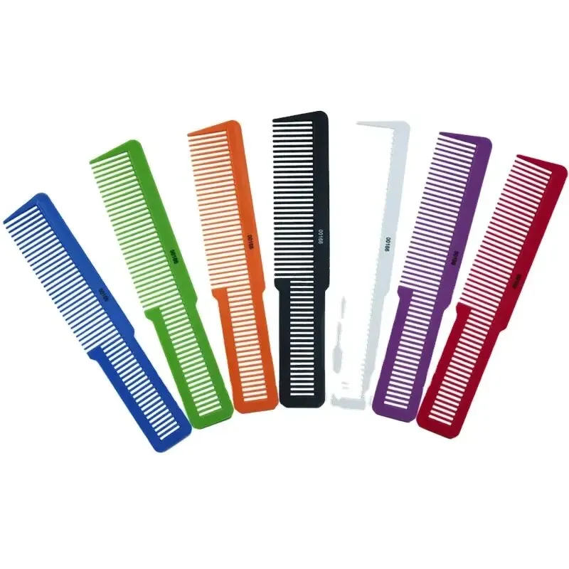 Wholesale Colorful Plastic Detangling Anti-Static Cutting Comb Carbon Fiber Hairdressing Combs