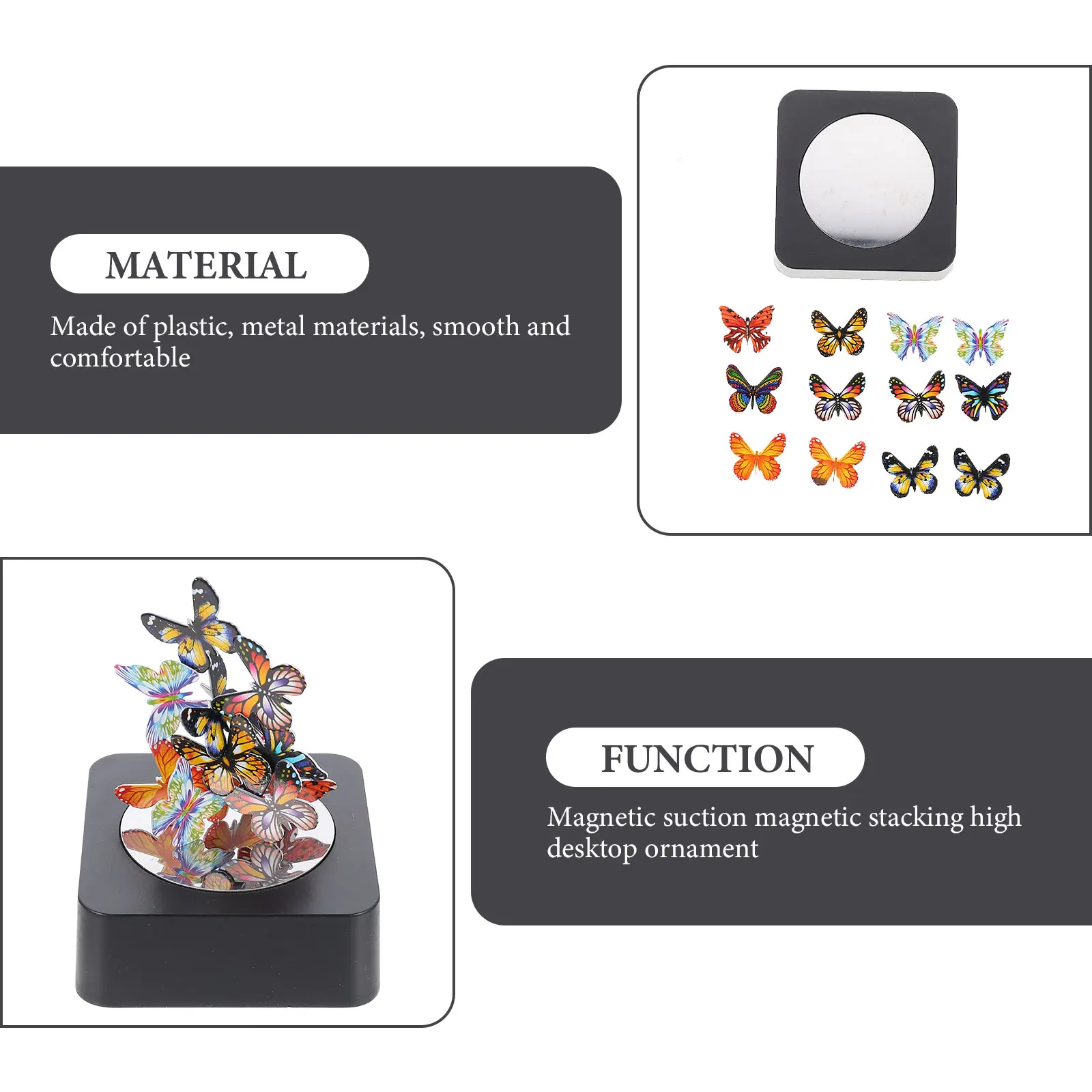

Magnetic Ornaments Fidget Desk Toys Office Decoration Butterfly Living Room Desktop Decorate