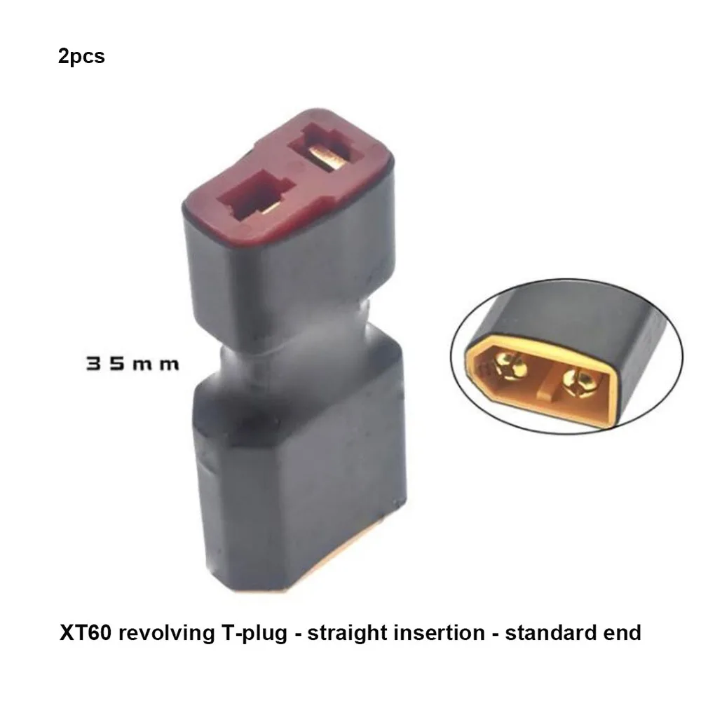 Multifunctional Adapter XT60 to T Plug Model 14AWG XT90 EC3 Airplane Battery Revolving Plastic for 2pcs
