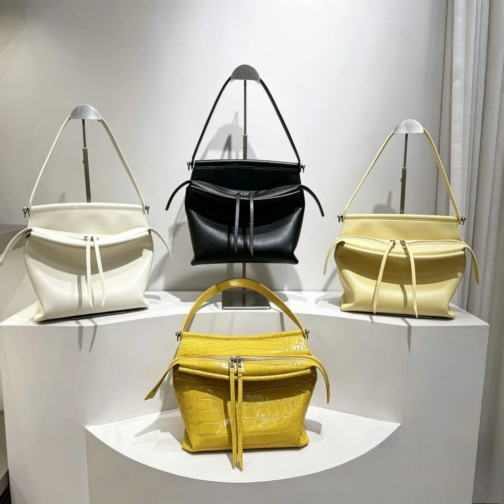 Handbag Creative Lazy Wind Folded Underarm Bag Classic Simple Leather Shoulder Bag Women Fashion Versatile Texture Unique