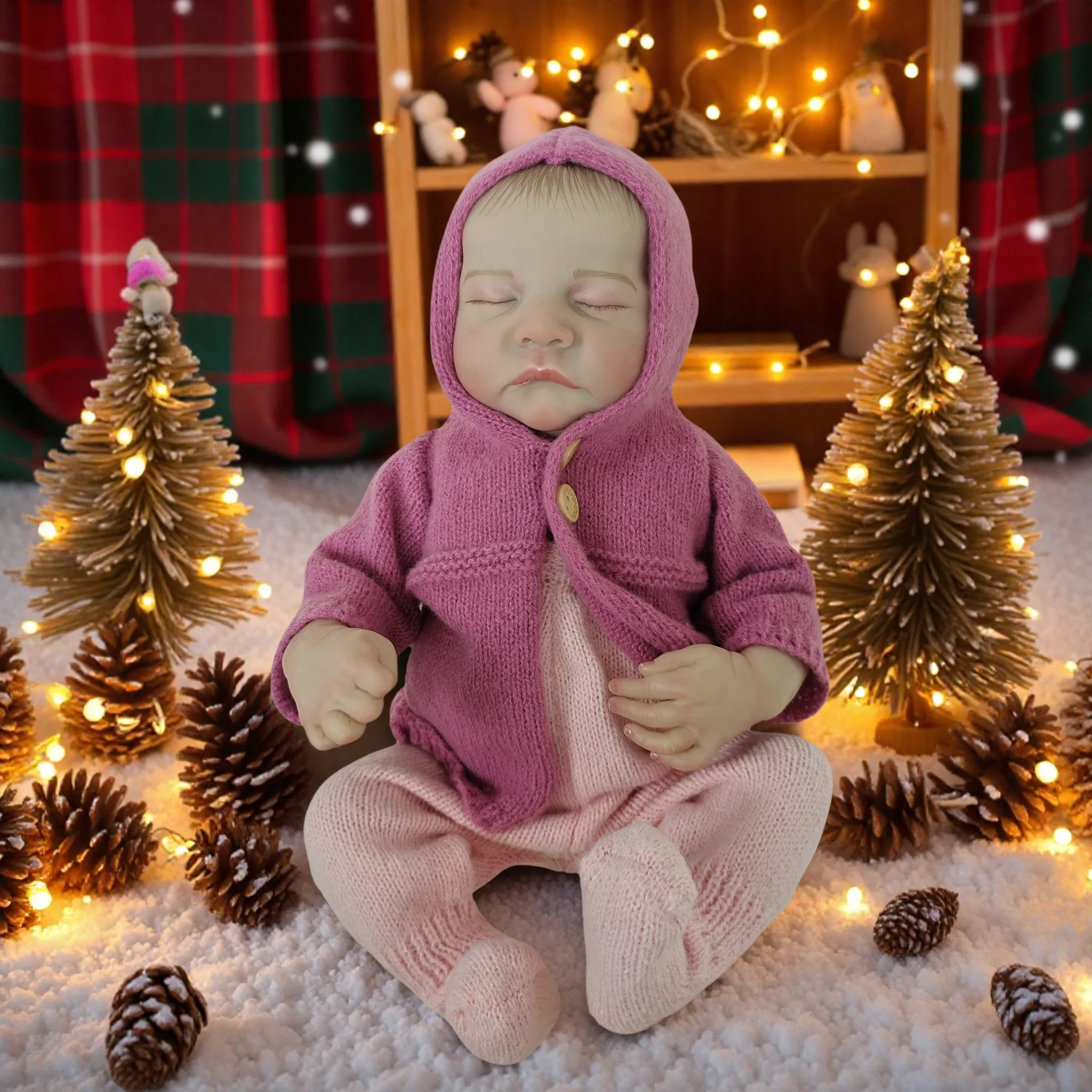 

Реалистичная кукла реборн для маленьких девочек 43 см - 17-дюймовый виниловый силиконовый 3D ручная роспись для всего тела, подарок на день рождения/Рождество