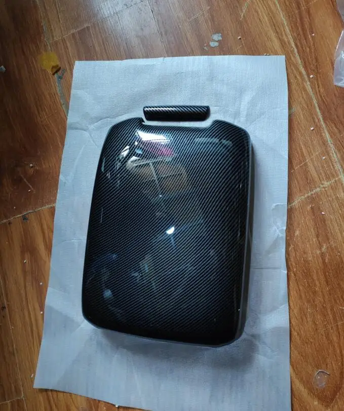 Cubierta de caja de reposabrazos de fibra de carbono, decoración de caja de reposabrazos para Toyota Prado FJ150 Land Cruiser LC150, 2010-2023
