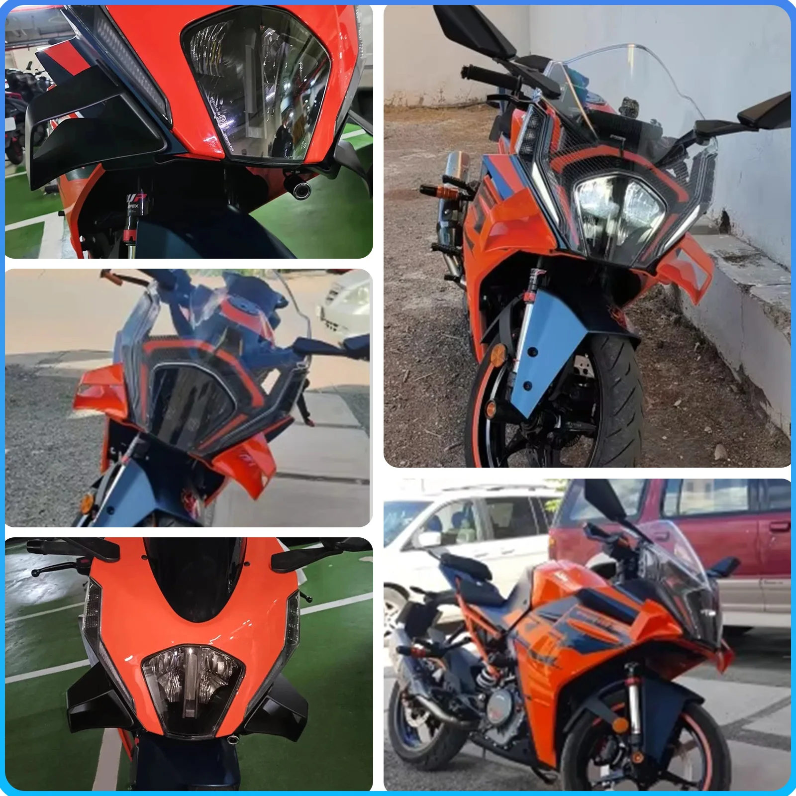 Upgraded fairing fixed airfoil for KTM RC390 RC16 RC8C 2022-2024 Motorcycle Tuning Aerodynamic winglet fins side airfoil spoiler