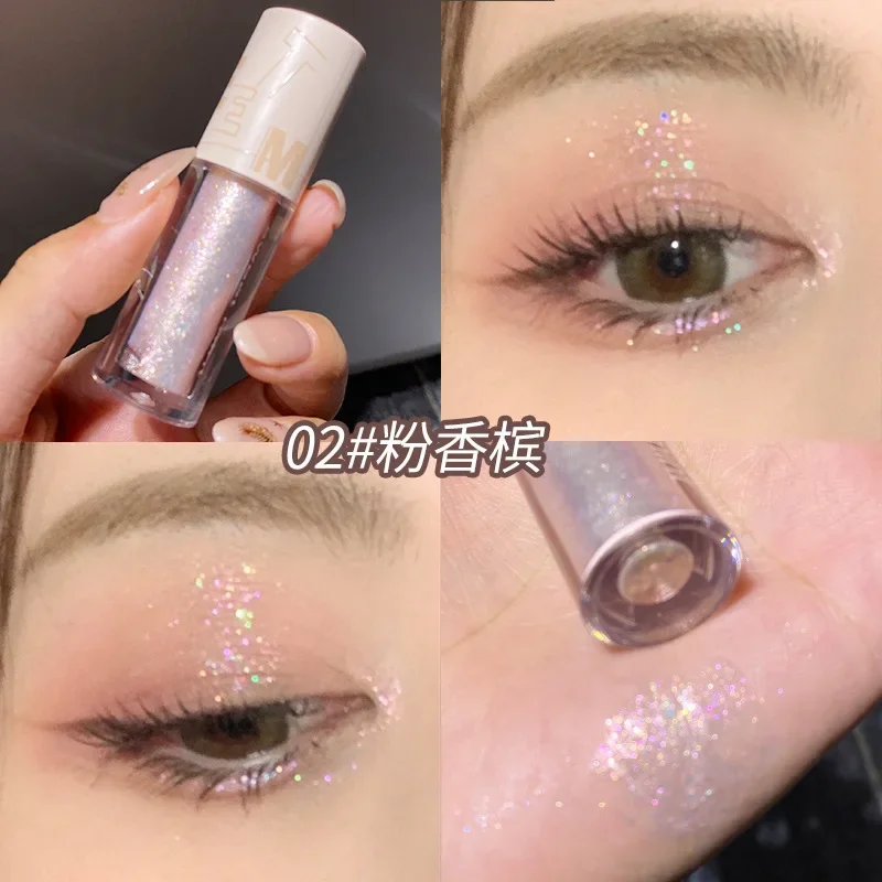 Vloeibare glitter oogschaduw Waterdichte markeerstift Shimmer Pearl Texture Fijne en gladde oogschaduw Cosmetica Make-uppalet