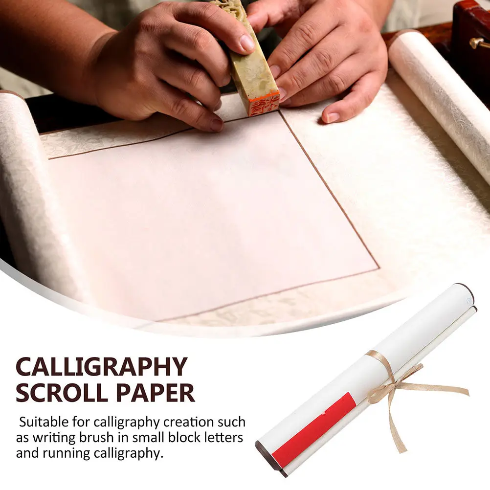 Chinese Calligraphy Scroll Paper Premium Blank Hanging Scroll for Calligraphy Painting Drawing Sumi Ink Practice Home Office