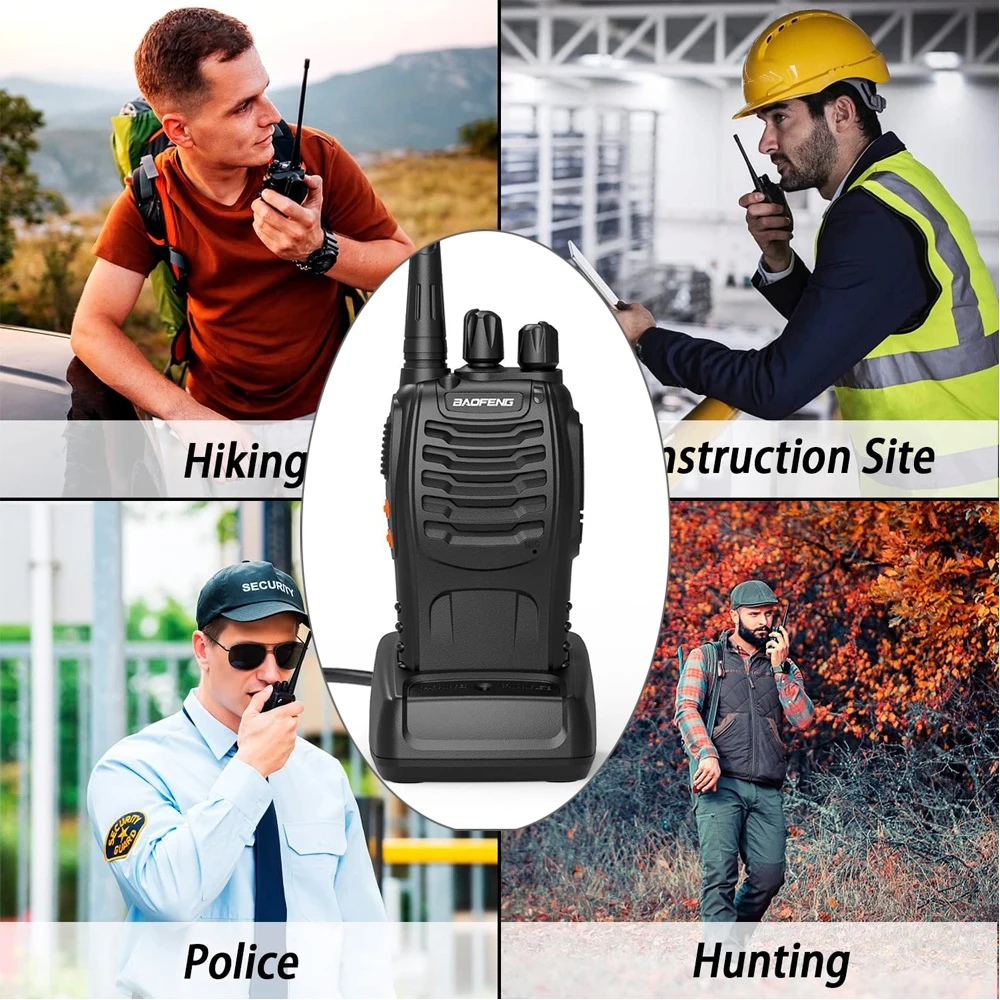 2/4 шт. рация Baofeng BF-888S UHF 16CH BF888S 2-сторонняя любительская портативная радиоприемопередатчик приемник BF 888S для строительства отеля