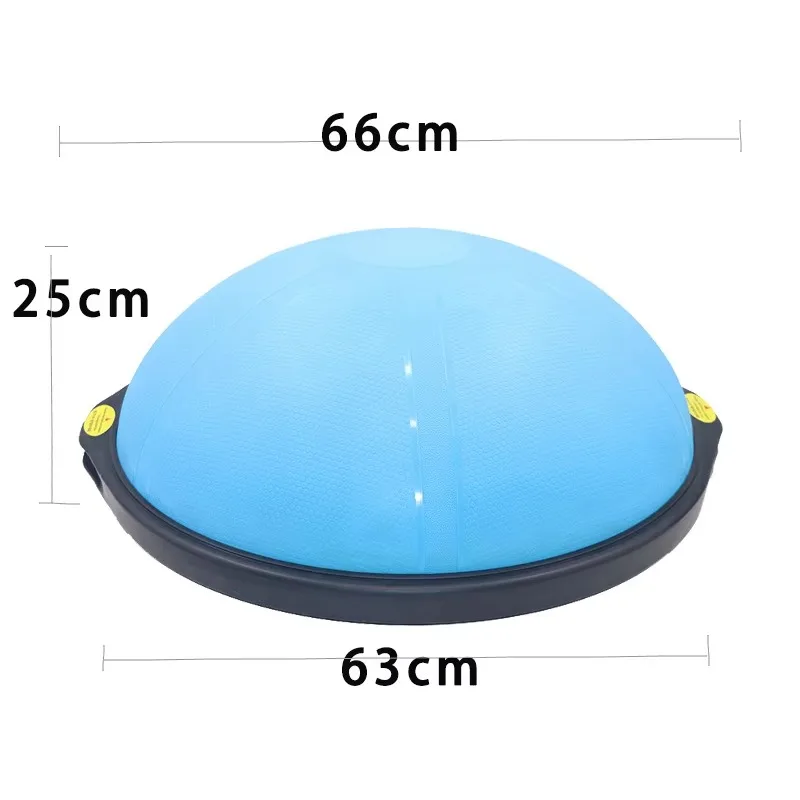Custom Logo Half Balance Yoga Ball for Fitness Exercise Includes Foot Pump