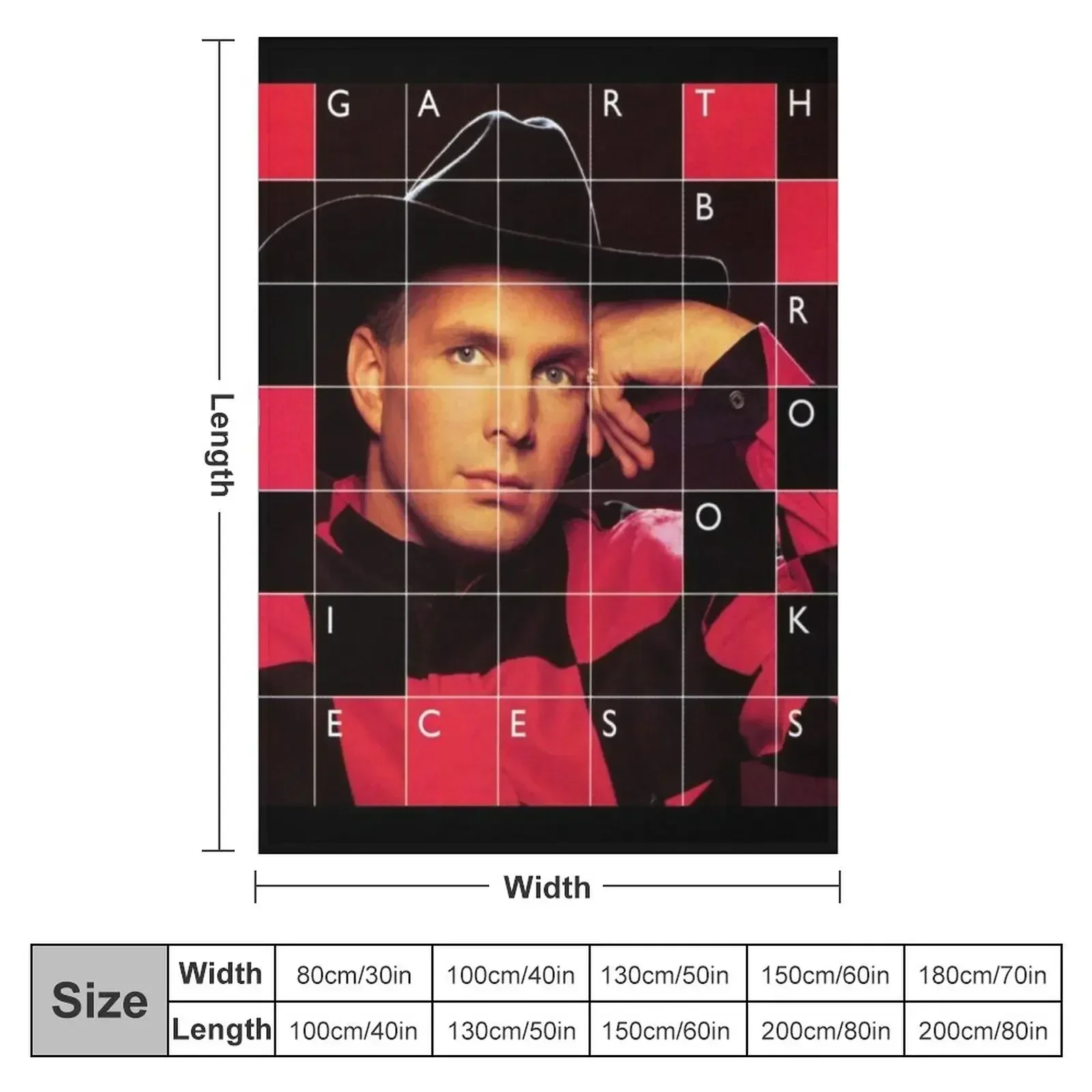 Garth Brooks In pieces Throw Blanket Extra Large Throw Kid'S Blankets