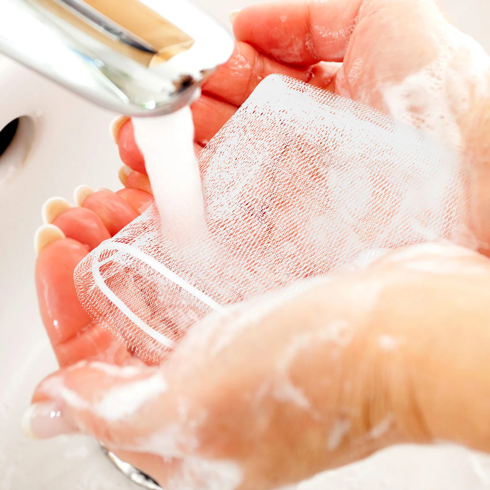 

4pcs Soap Net Gentle Scrubber Holder Cleansing High Quality Hygienic Long Lasting Comfortable