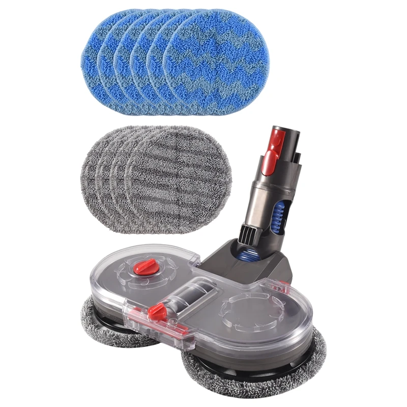 

ЛУЧШАЯ насадка для швабры для пылесоса Dyson V15 V11 V10 V8 V7, насадка для электрической швабры с резервуаром для воды и 12 моющимися швабрами
