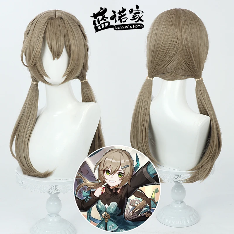 

Anime Honkai Star Rail Qingque Cosplay Wig Halloween Carnival Party Props Synthetic Hair Heat Resistant Fiber + Wig Cap