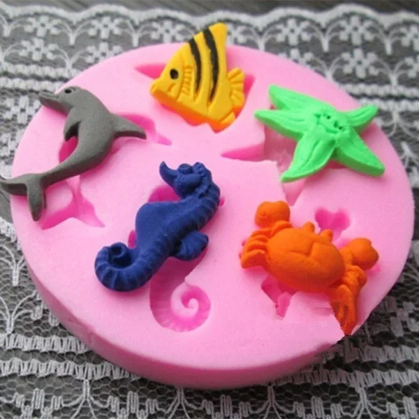

1PC New Sea Beach Silicone Cake Mold Fondant Soap Chocolate Moulds