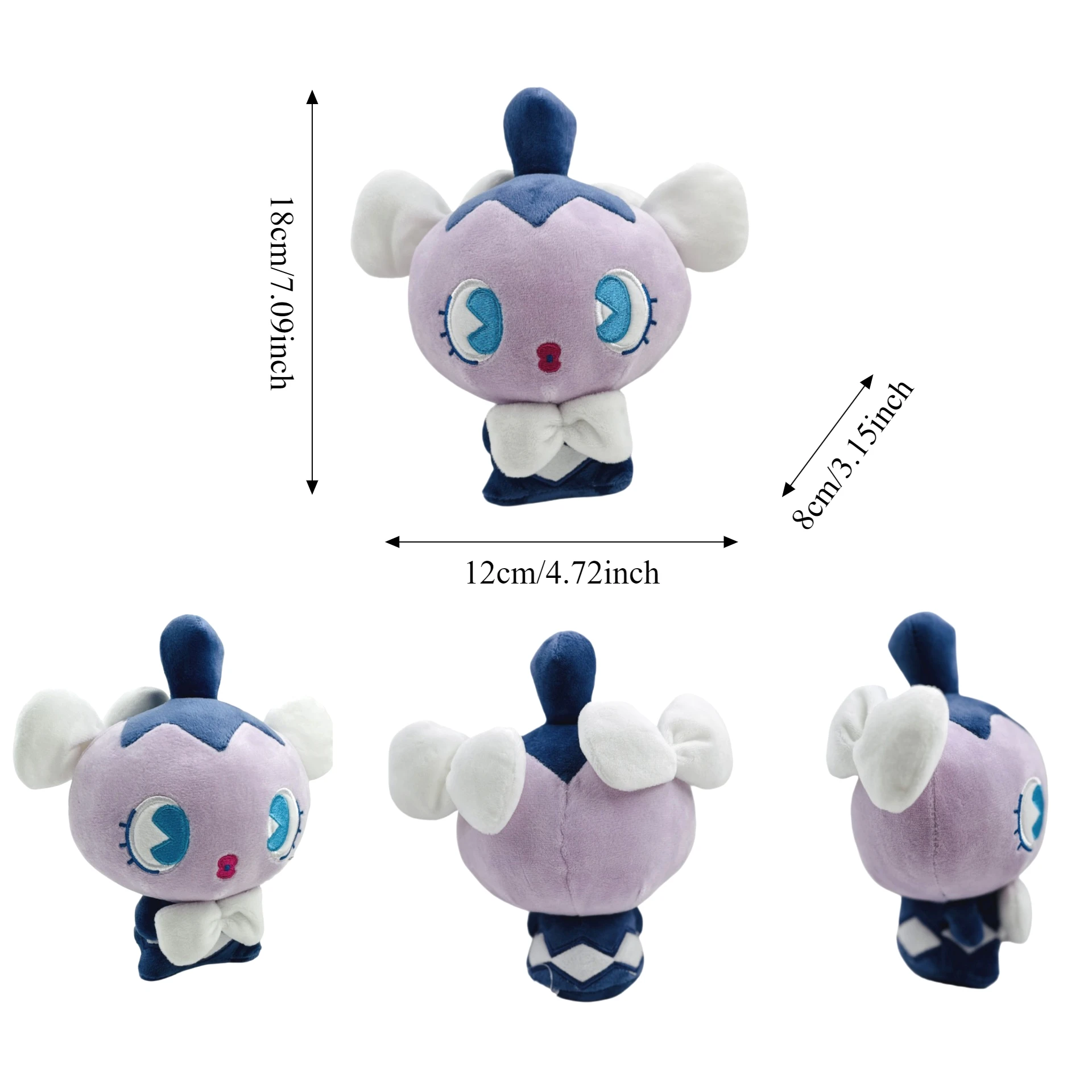 Sitting Gothita Pokémon Plush Toy Kawaii Soft Stuffed Doll 18cm Bedroom Decoration Collectible Ornament