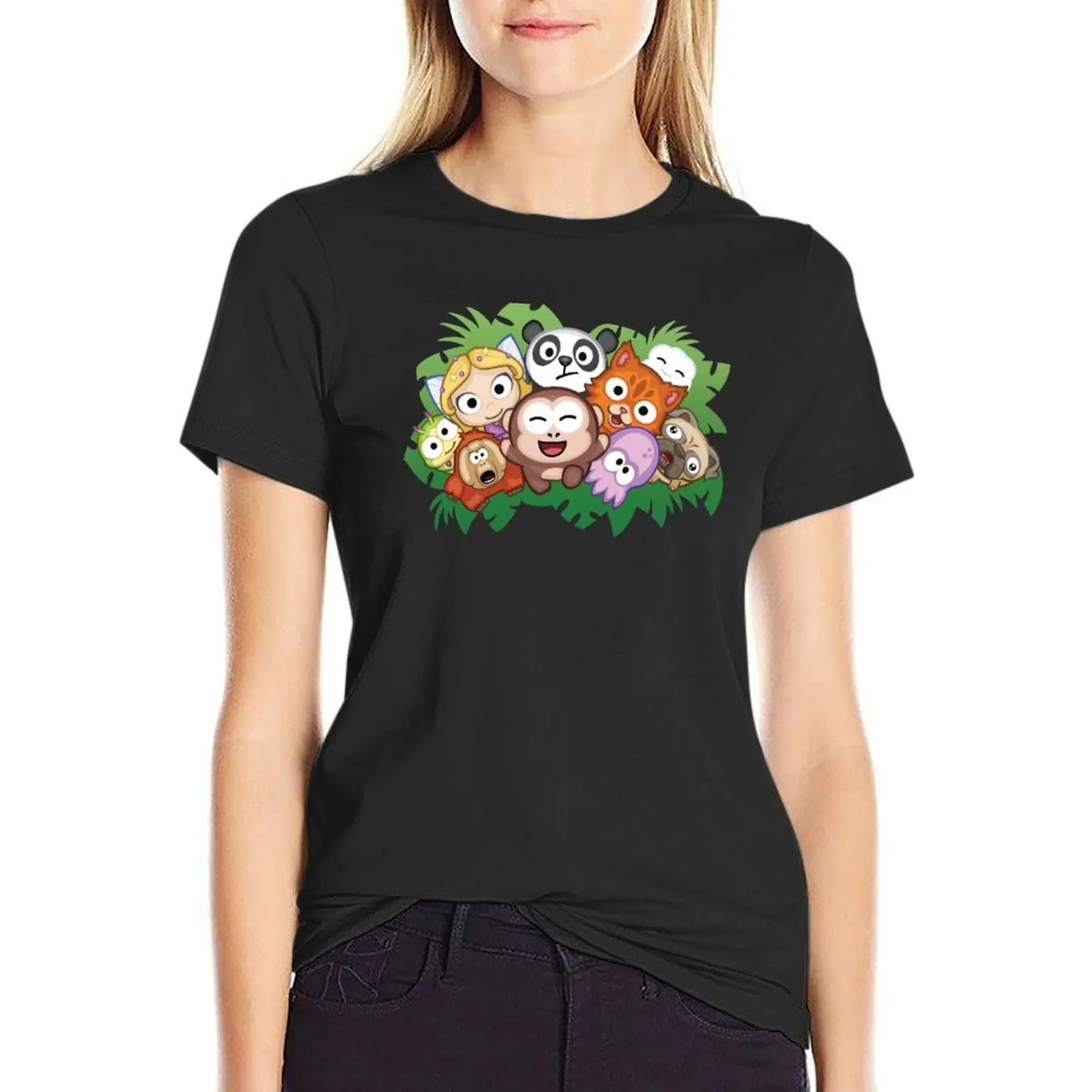 

Sling Kong Monkey and Friends T-Shirt aesthetic clothes plus size tops hippie clothes female t-shirts for Women pack