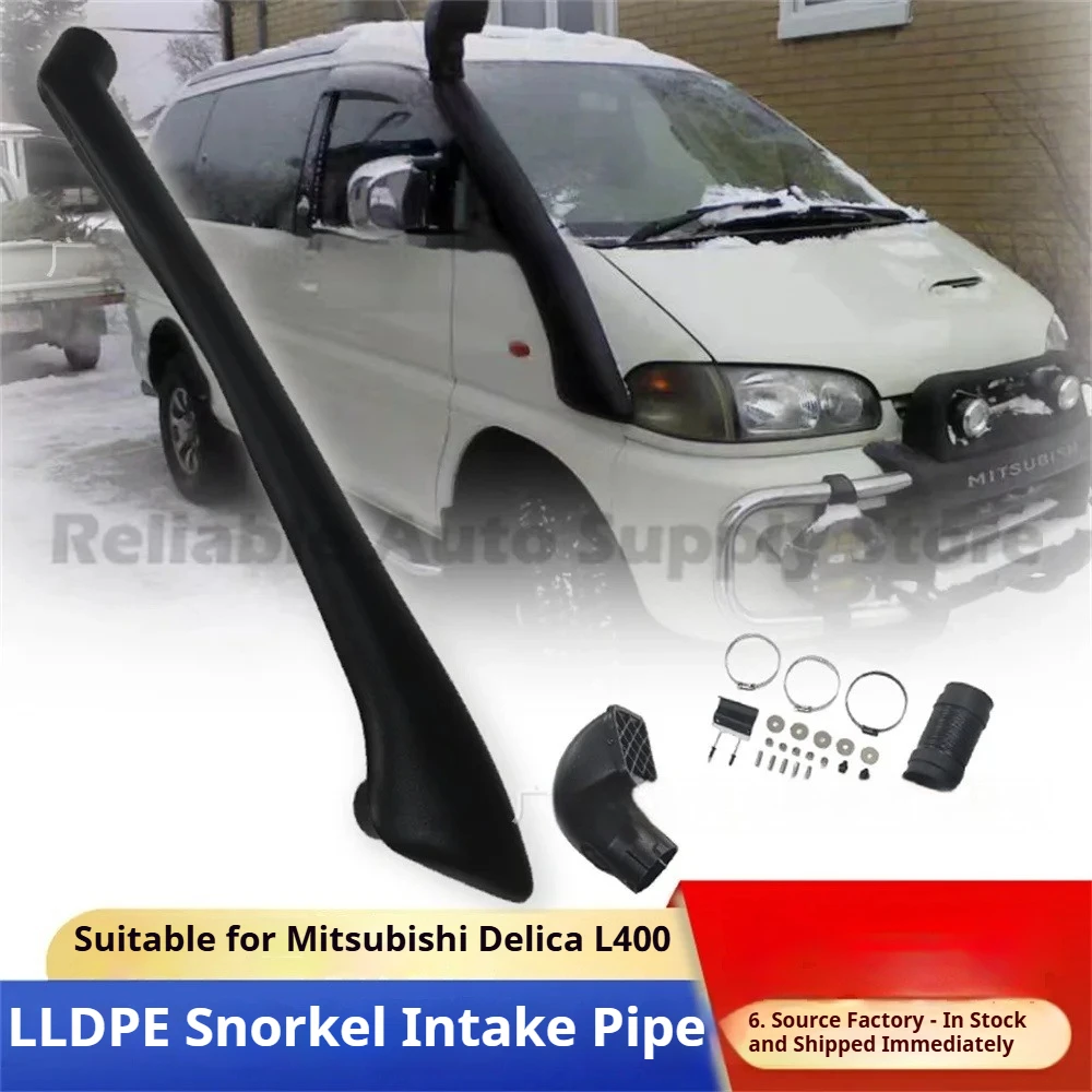 

For Mitsubishi Delica L400 1994-2006 Car Air Intake Snorkel Kit LLDPE Durable Waterproof Off Road Front Mounted