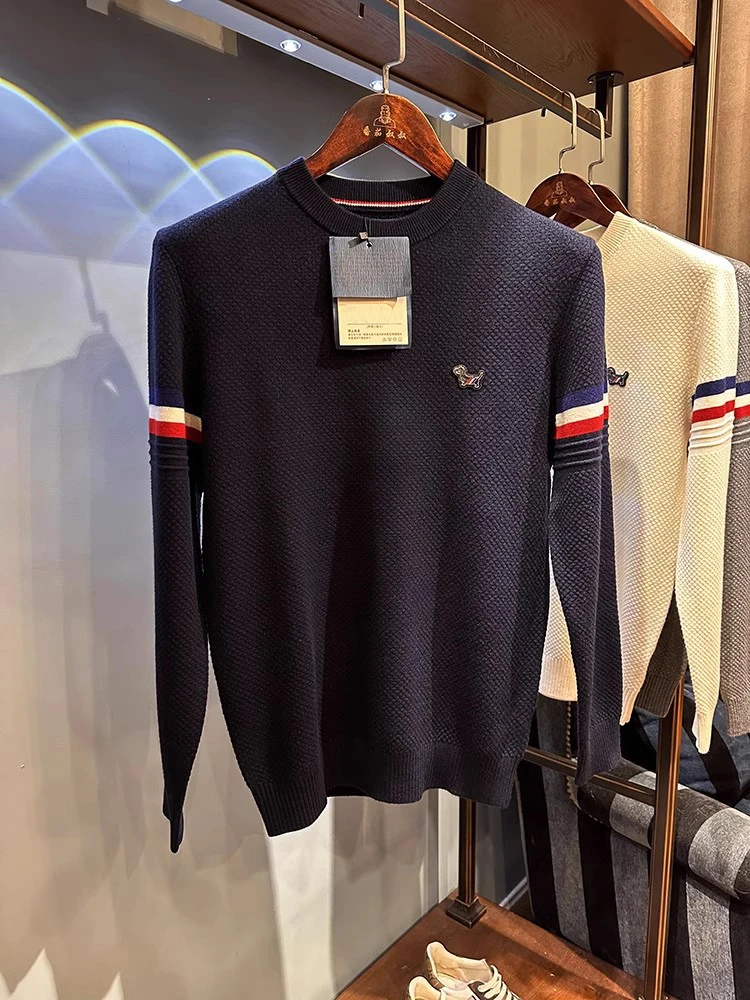 Soft Anti-Wrinkle Men's Wool Knitwear Sweater Non-Pilling Faion Urban Sle Long Sve round Ne Pure Color Winter Jaet