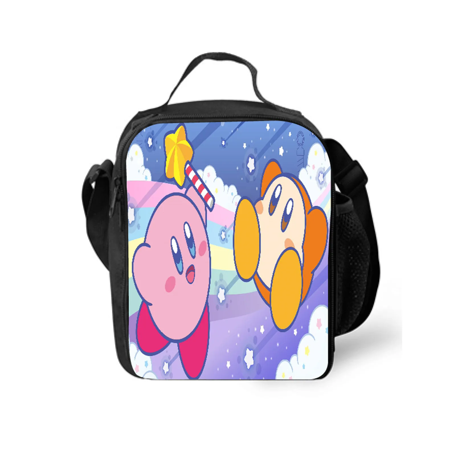 

Kirby Fashion Backpack Cartoon Reusable Lunch Box,Little Kids Durable Insulated Thermal Bag for School