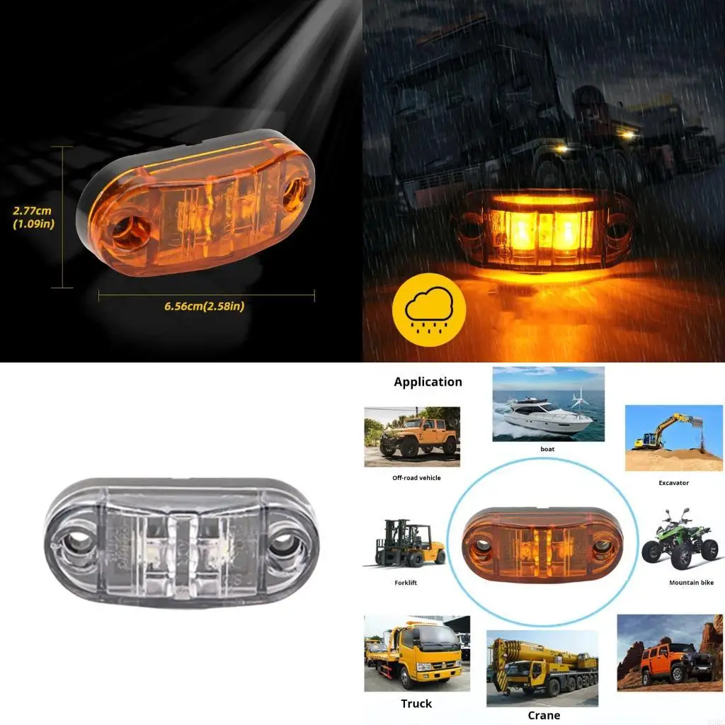 24V Automotive Warning Lights Side Clearance Indicators Lamp Truck Accessories New