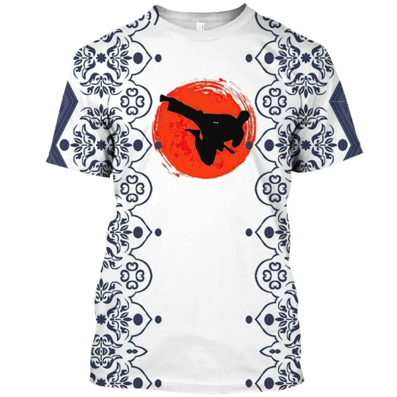 Japan Training T-shirt High-quality Sportswear Men Quick-drying T Shirt Men's 3d Karate Printed Tee Tops Oversized Short-sleeved